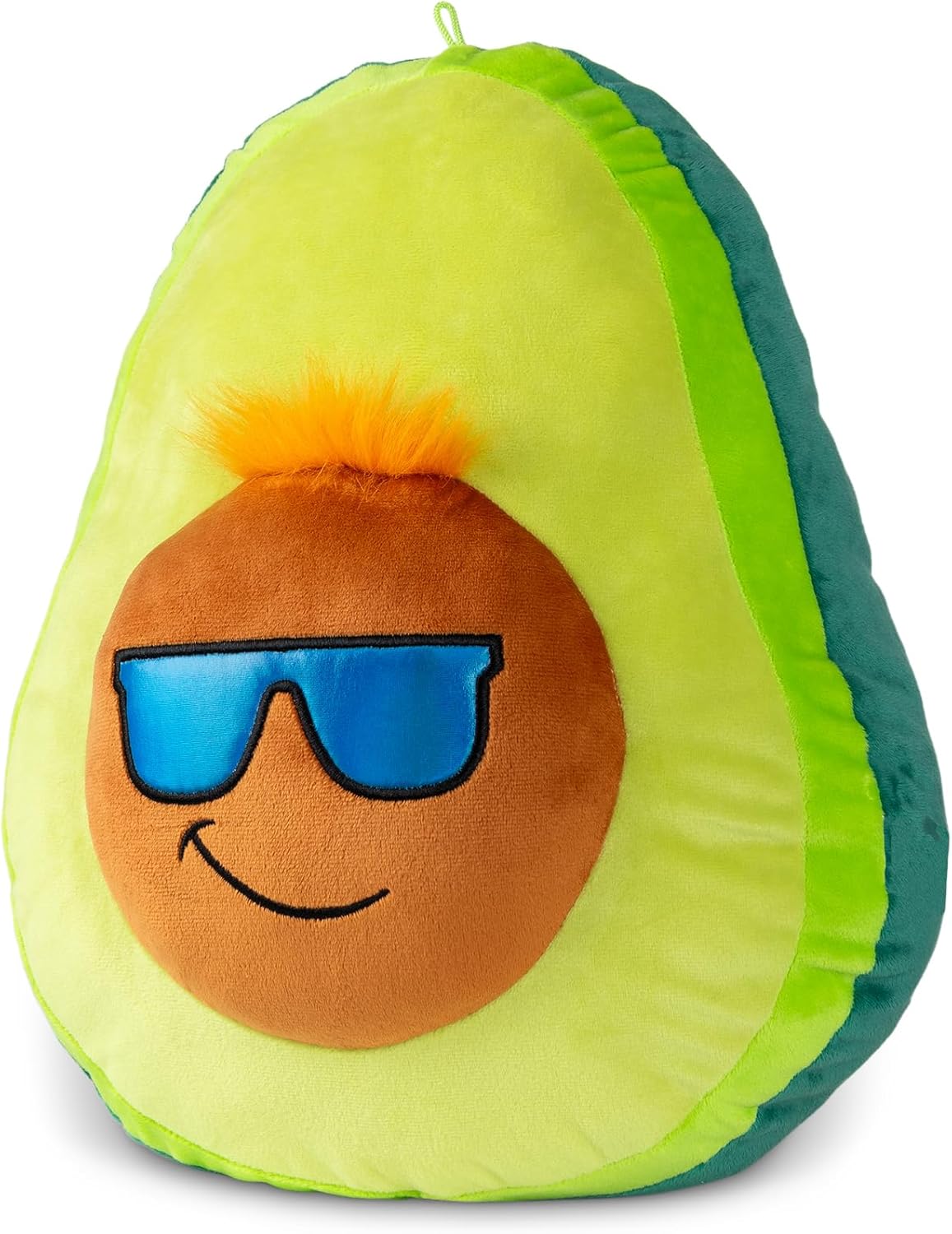 Funky Avacado | Blue 38cm Plush | Collectable Cute Plush Toy, Includes Blue Hair, Mustache and Sunglasses, Cute Teddies Suitable for Girls and Boys Ages 4+ | Basic Fun 03603