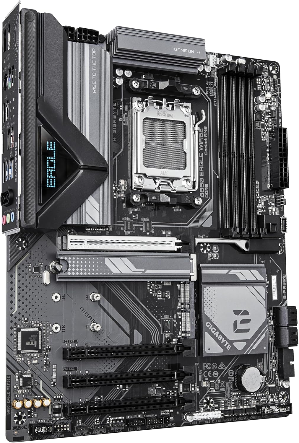 GIGABYTE B850 EAGLE WIFI6E Motherboard - AMD Ryzen 9000 Series CPUs, 8+2+2 Phases Digital VRM, up to 8200MHz DDR5 (OC), 1xPCIe 5.0 + 2xPCIe 4.0 M.2, GbE LAN, WIFI 6E, USB 3.2 Gen 2