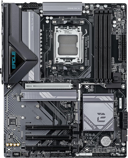 GIGABYTE B850 EAGLE WIFI6E Motherboard - AMD Ryzen 9000 Series CPUs, 8+2+2 Phases Digital VRM, up to 8200MHz DDR5 (OC), 1xPCIe 5.0 + 2xPCIe 4.0 M.2, GbE LAN, WIFI 6E, USB 3.2 Gen 2