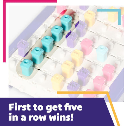 TOMY 5 Trax Move | Five-in-a-row Game of Strategy, Memory, and Luck |2 to 4 Player Family Board Games for Adults and Kids Ages 6+ Years