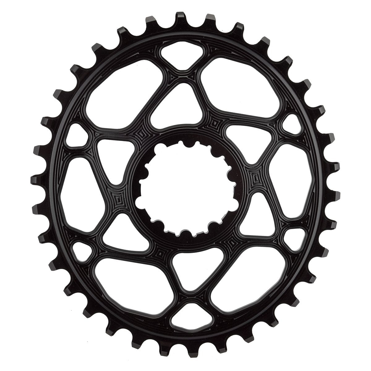 Absolute Black GXP Oval Direct N/W Chainring Direct Gxp 34t Bk by ABSOLUTE BLACK