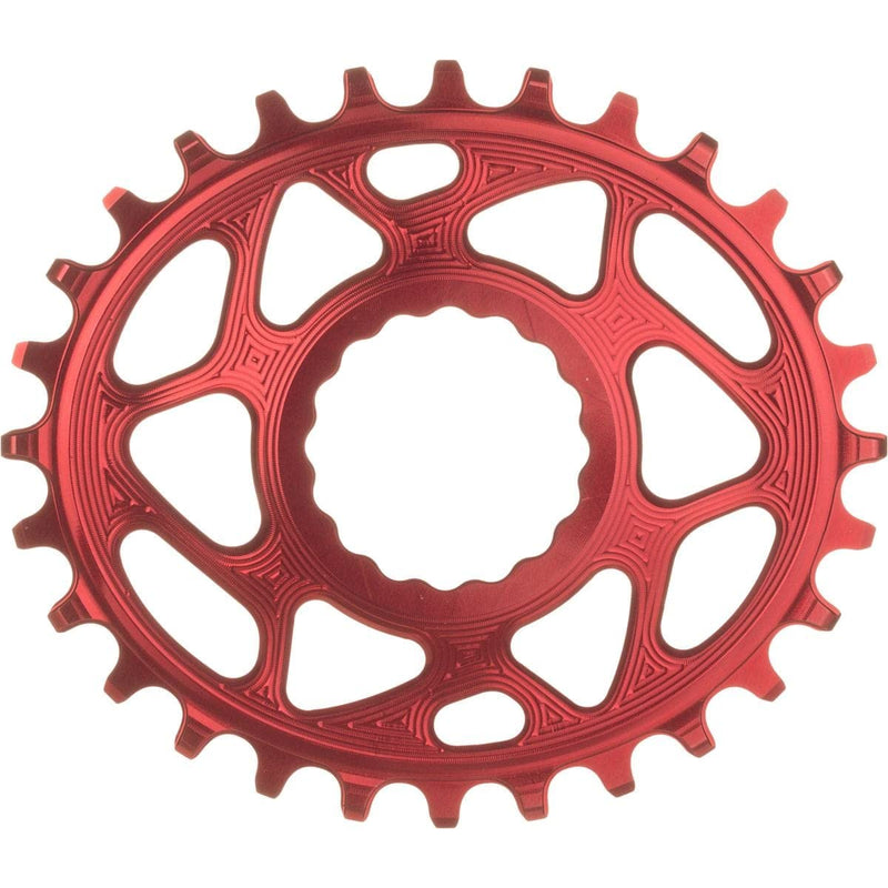 AbsoluteBLACK, OVAL RaceFace Cinch Direct Mount chainring (6mm offset), RED, 26T, OVAL