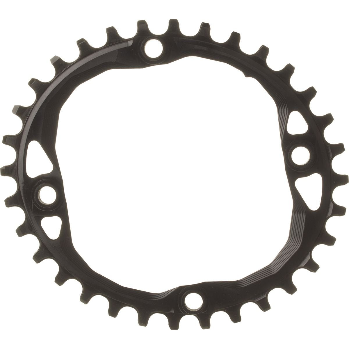 absoluteBLACK, Oval Crown 104bcd Blk 36T (Bolts Integ Unisex Adult, Multicoloured, Standard