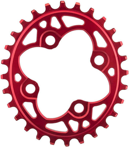 AbsoluteBLACK, OVAL 64BCD narrow/wide chainrings, RED, 28T, OVAL
