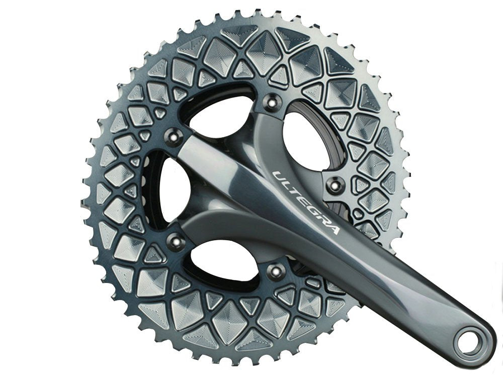 ABSOLUTE BLACK CHAINRING ABSOLUTEBLACK OVAL 110mm 52T 5B 2X GY by ABSOLUTE BLACK