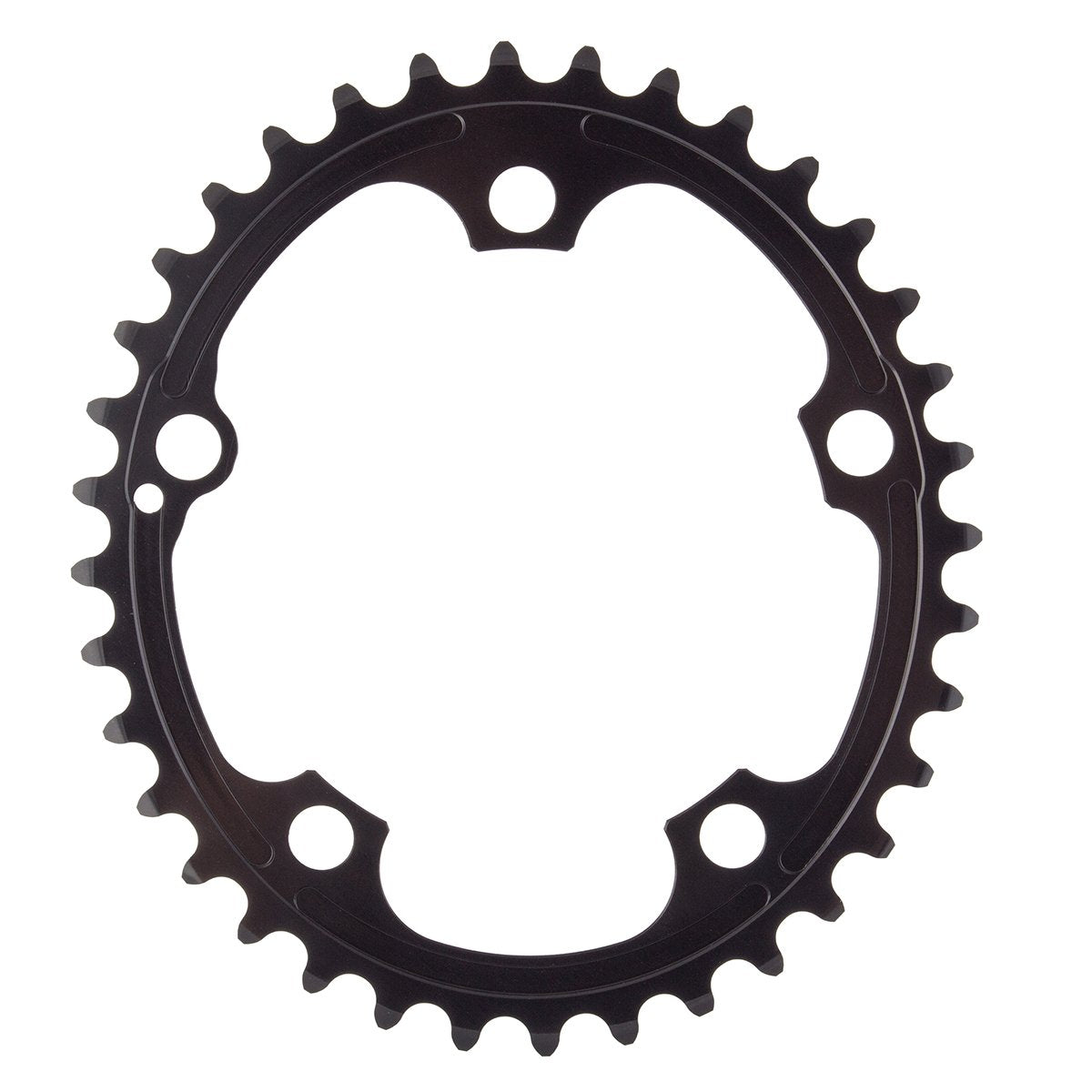 AbsoluteBLACK, OVAL 110BCD 5 holes, 2x chainring FOR SRAM, BLACK, 36T, OVAL