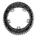 ABSOLUTEBLACK Chainring Ø130mm Outer (double) 53T 5 holesBlack, Aluminium 7075, Oval, 2x10/11