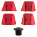Assoluto Nero Bullone Corona Set Absoluteblack Ul6800 Bulloni+Coperture Rd - ULTCOVERRD