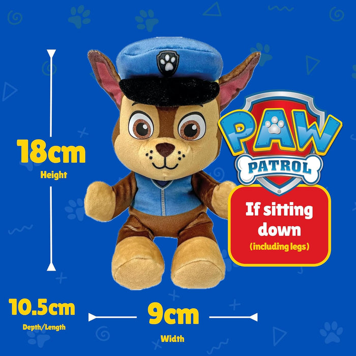 TY Chase Paw Patrol Soft Plush Toy for Kids, Cuddly Teddy, Collectible Stuffed Toy, Beanie Babies Range, Regular