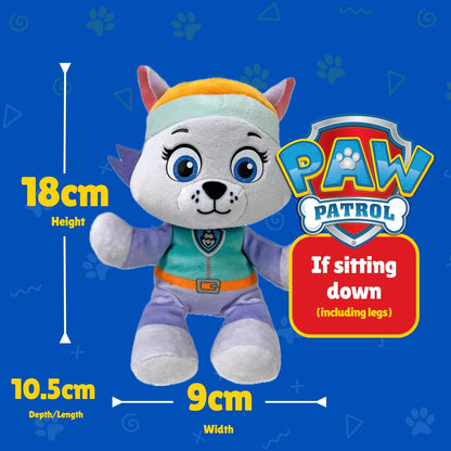 TY Everest Paw Patrol Soft Plush Toy for Kids, Cuddly Teddy, Collectible Stuffed Toy, Beanie Babies Range, Regular