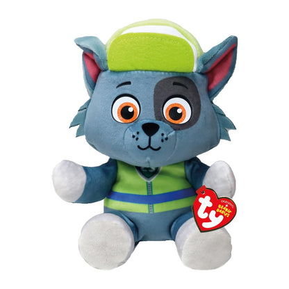 TY Rocky Paw Patrol Soft Plush Toy for Kids, Cuddly Teddy, Collectible Stuffed Toy, Beanie Babies Range, Regular