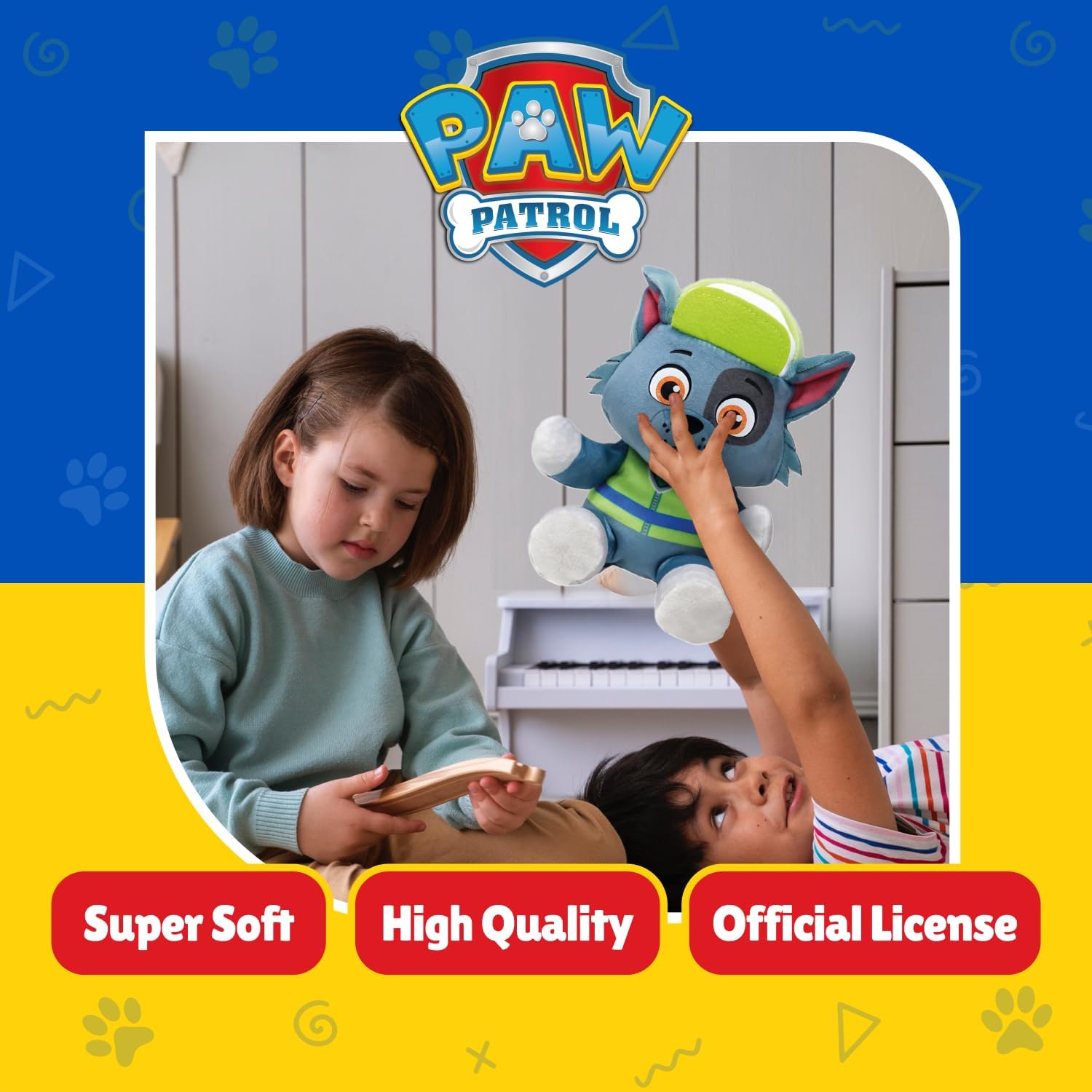 TY Rocky Paw Patrol Soft Plush Toy for Kids, Cuddly Teddy, Collectible Stuffed Toy, Beanie Babies Range, Regular