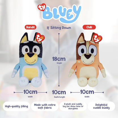 TY Bluey Chilli Soft Plush Toy for Kids, Teddy Bear Collectible Plushie, Stuffed Cuddly Toy for Baby, Official Beanie Babies Range, Soft Toys for Kids