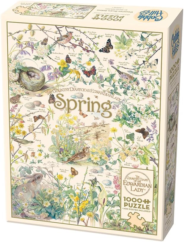 Cobble Hill 1000 Piece Puzzle Country Diary: Spring-Sample Poster Included