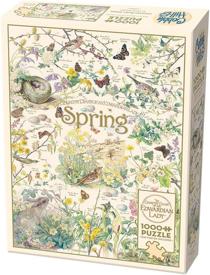 Cobble Hill 1000 Piece Puzzle Country Diary: Spring-Sample Poster Included