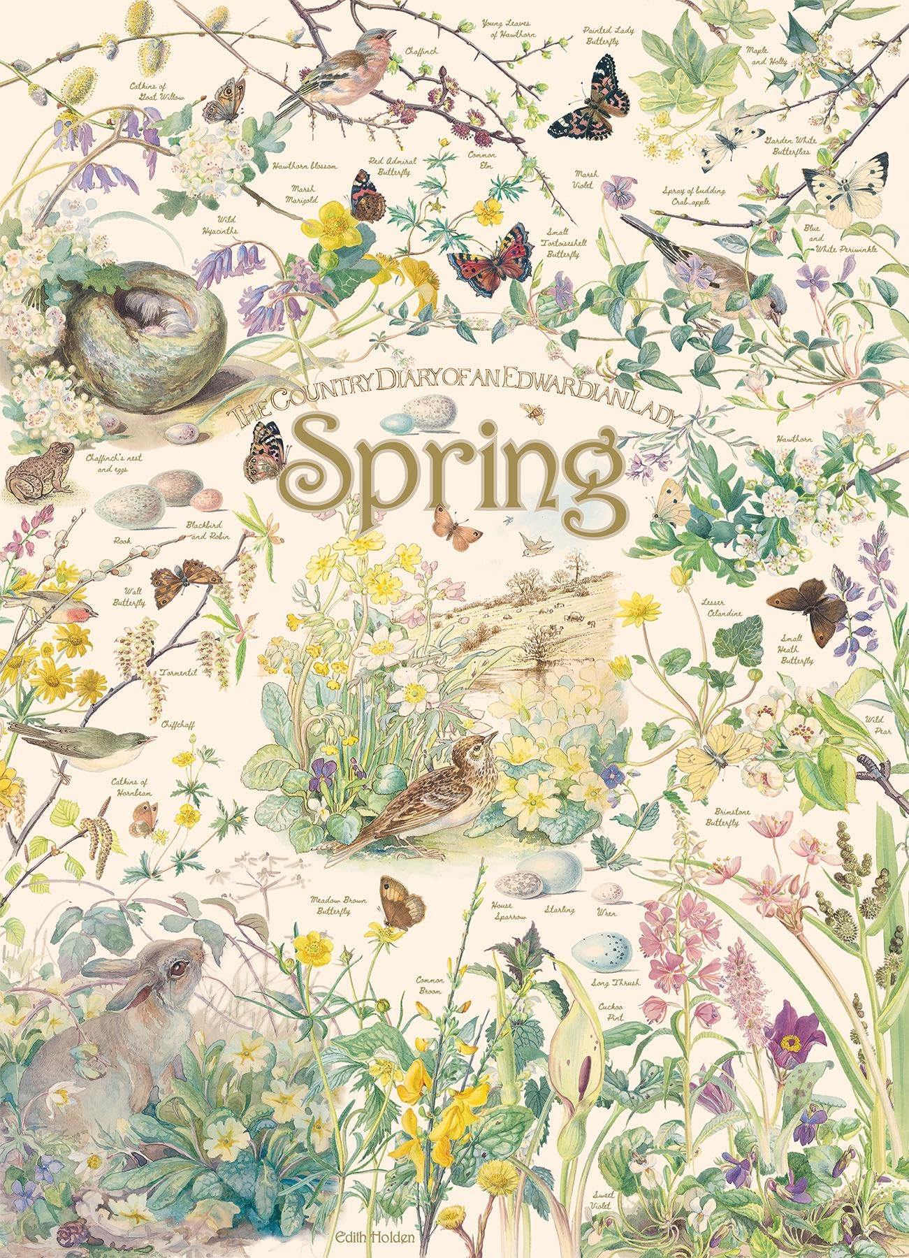 Cobble Hill 1000 Piece Puzzle Country Diary: Spring-Sample Poster Included