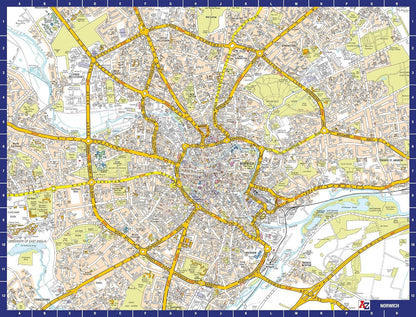 A to Z Map of Norwich Jigsaw Puzzle For Adults - 1000 Piece Jigsaw Puzzle Gift - Map jigsaw Puzzles, Map Gift