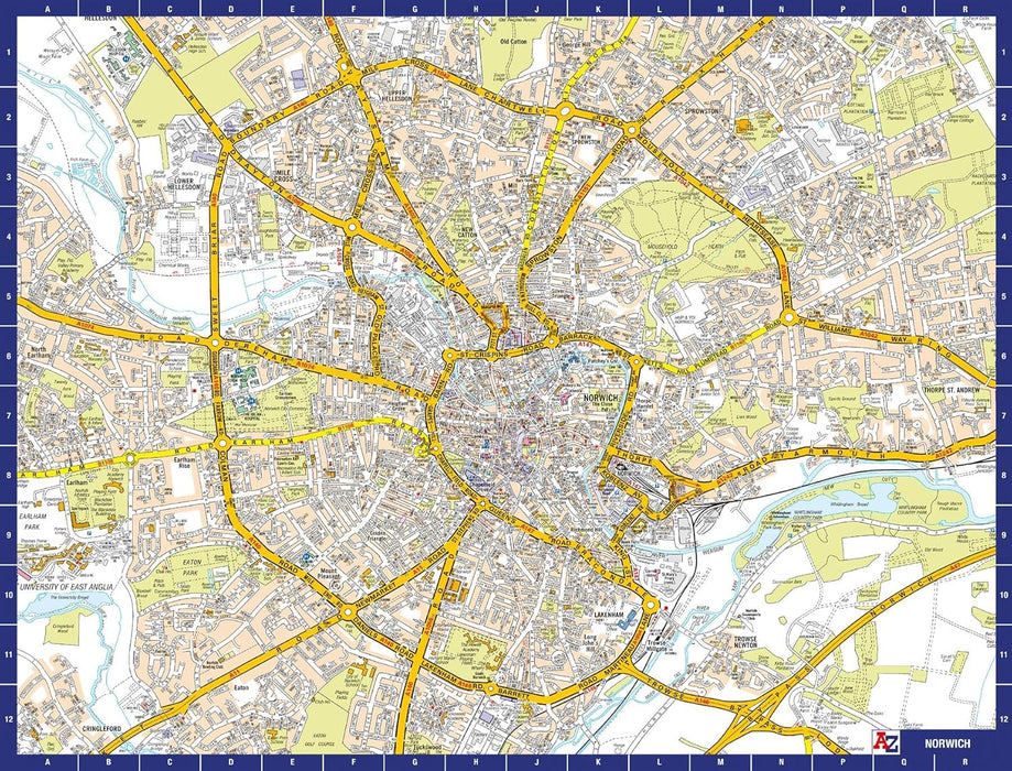 A to Z Map of Norwich Jigsaw Puzzle For Adults - 1000 Piece Jigsaw Puzzle Gift - Map jigsaw Puzzles, Map Gift