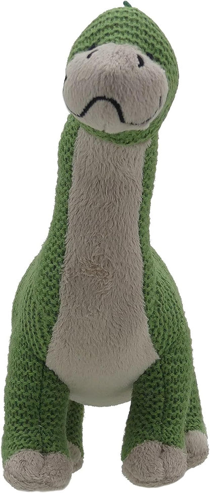 Wilberry - Knitted - Small Green Brontosaurus Dinosaur Soft Toy - WB004306
