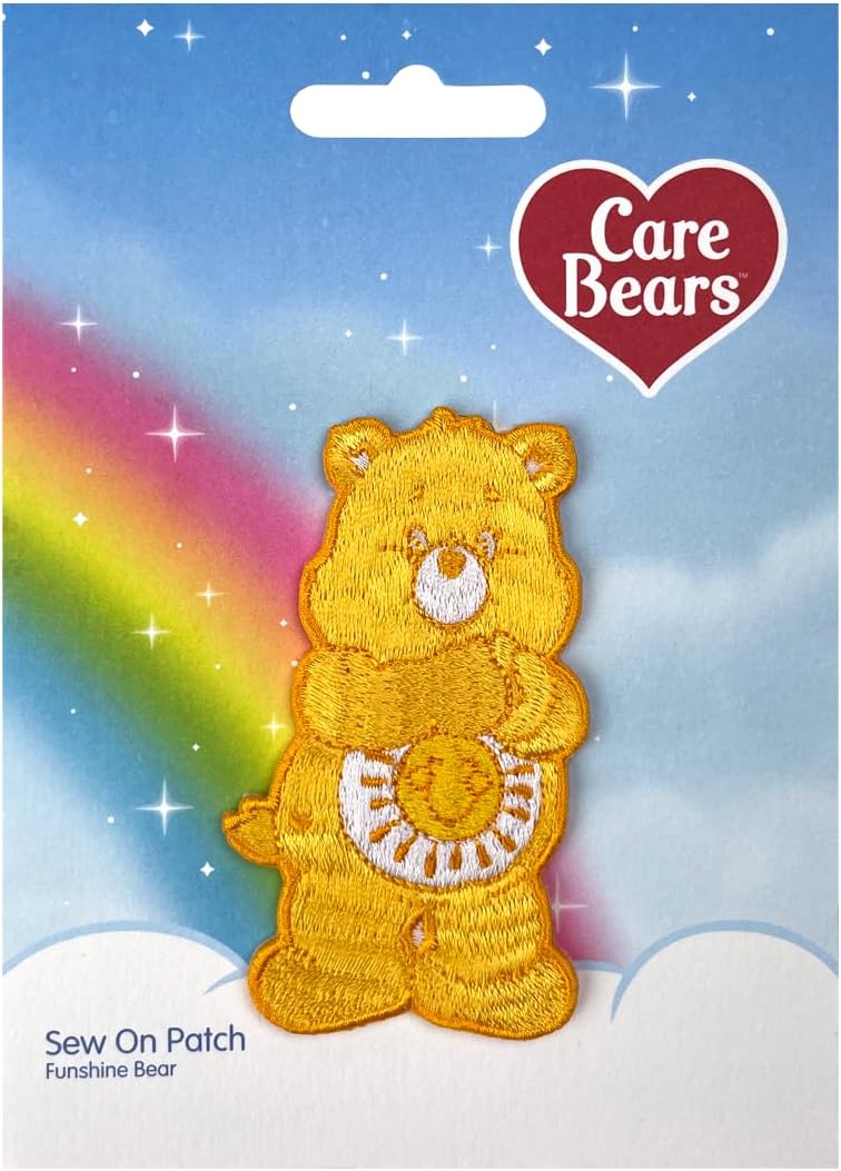 Pawprint Family | Classic Funshine Bear Sew on Patch | Care Bears Official Merchandise