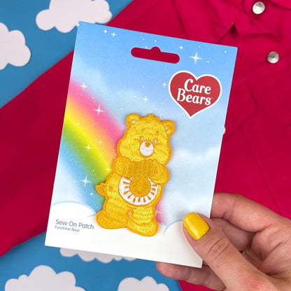 Pawprint Family | Classic Funshine Bear Sew on Patch | Care Bears Official Merchandise