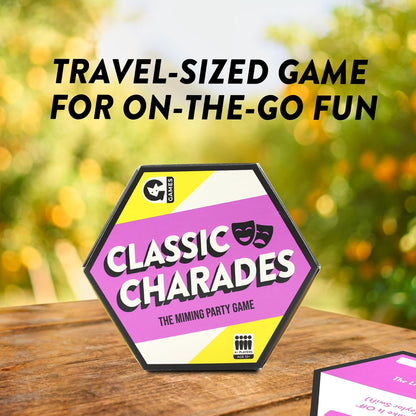 Ginger Fox Classic Charades Family Card Games | The Clue-Giving Travel Party Game | Great Way To Entertain The Kids This Summer | Playable Indoors And Outdoors | Hilarious Guess The Mime Fun | Age 12+
