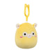 Squishmallows Lafi Yellow Llama Clip-On Plush, 8.9 cm Wildlife Squad Collection, Soft Polyester