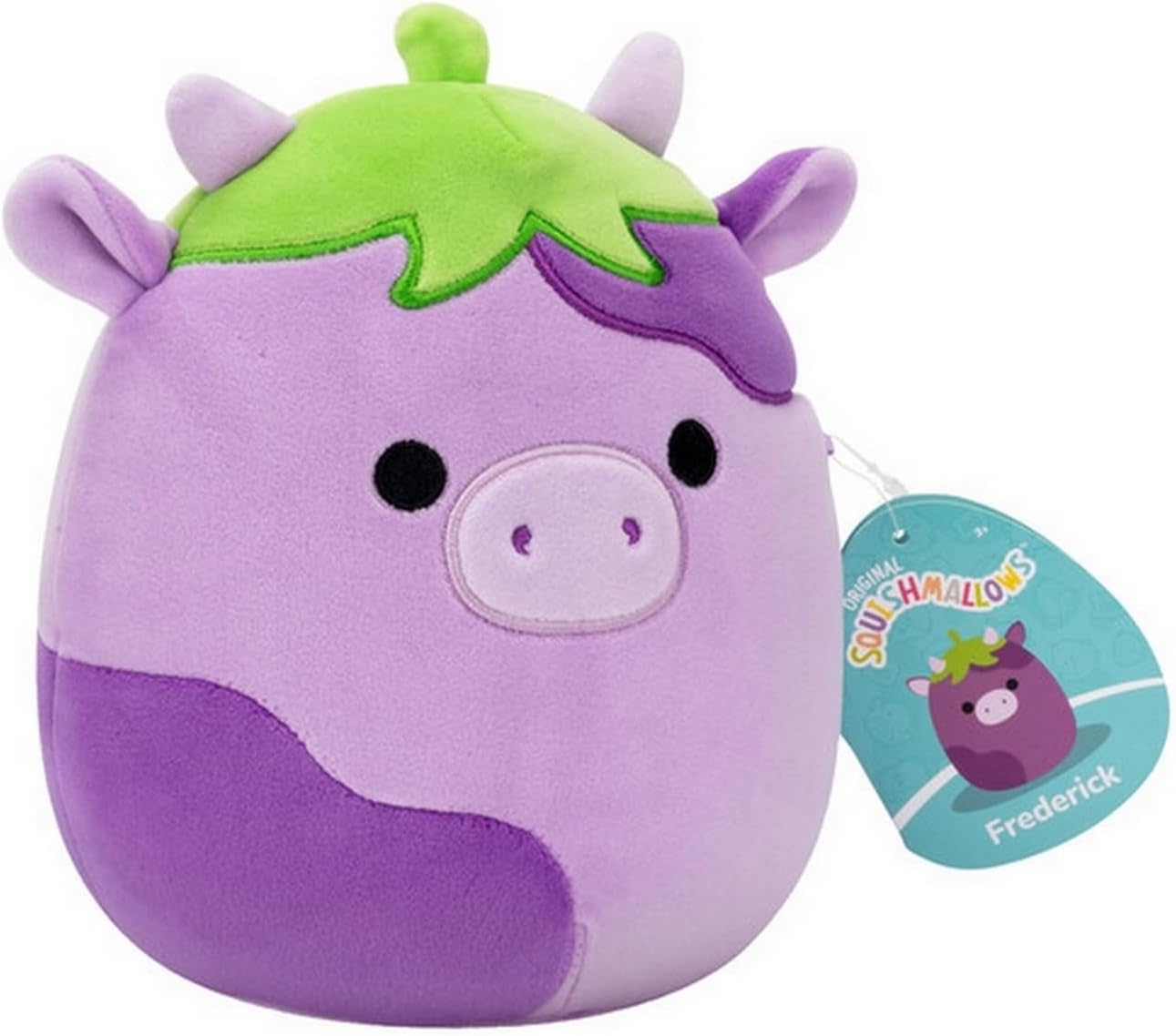 Original Squishmallows 7.5-Inch Frederick the Eggplant Cow