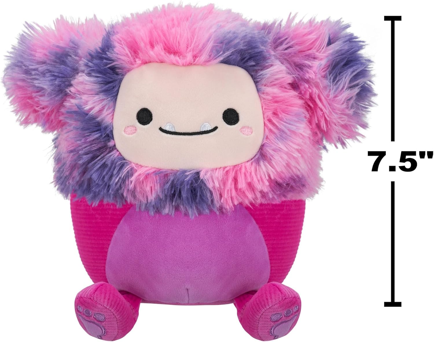 Original Squishmallows 7.5-Inch Woxie the Magenta Bigfoot