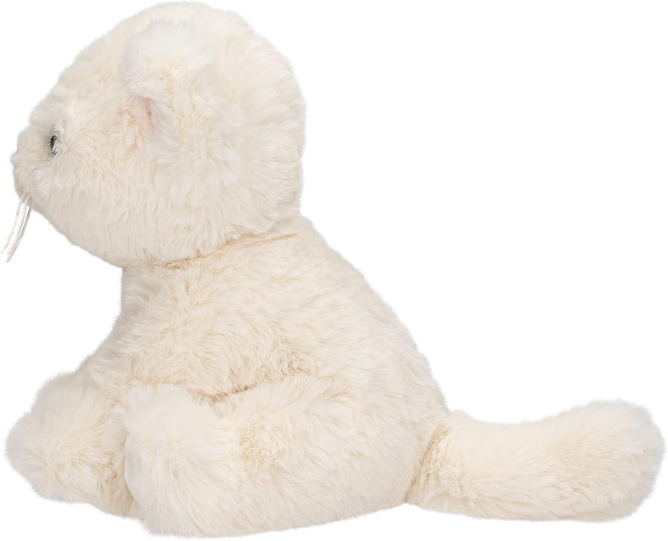 Depesche 13516 TOPModel - Knuffelkat in wit, ca. 16 cm hoog knuffel met blauwe ogen en roze neus