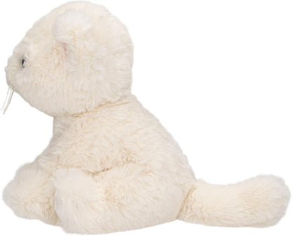 Depesche 13516 TOPModel - Knuffelkat in wit, ca. 16 cm hoog knuffel met blauwe ogen en roze neus