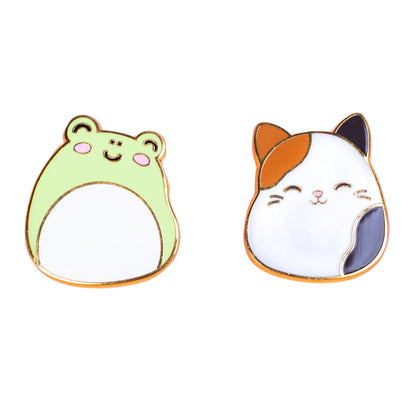 Squishmallows - Pin Badges X 2 Cam & Wendy - Compact Size