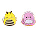 Fizz Creations Squishmallows Sunny & Auggie Metal & Enamel Pin Badges Set van twee pinnen. Sunny the Bee en Auggie de Inktvis. Officieel gelicenseerd., Eén maat, Emaille