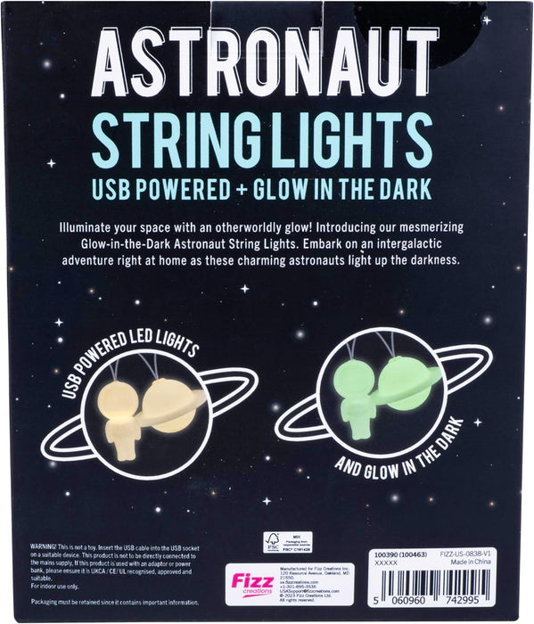 Astronaut String Lights - Glow In The Dark