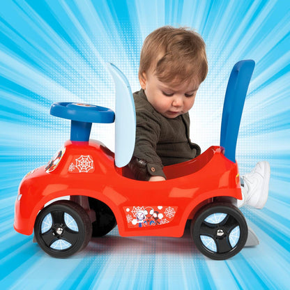 Smoby Spidey glijbaan – wendbaar kindervoertuig met claxonstuur – rugsteun, opbergvak, kantelbeveiliging – voor kinderen vanaf 10 maanden