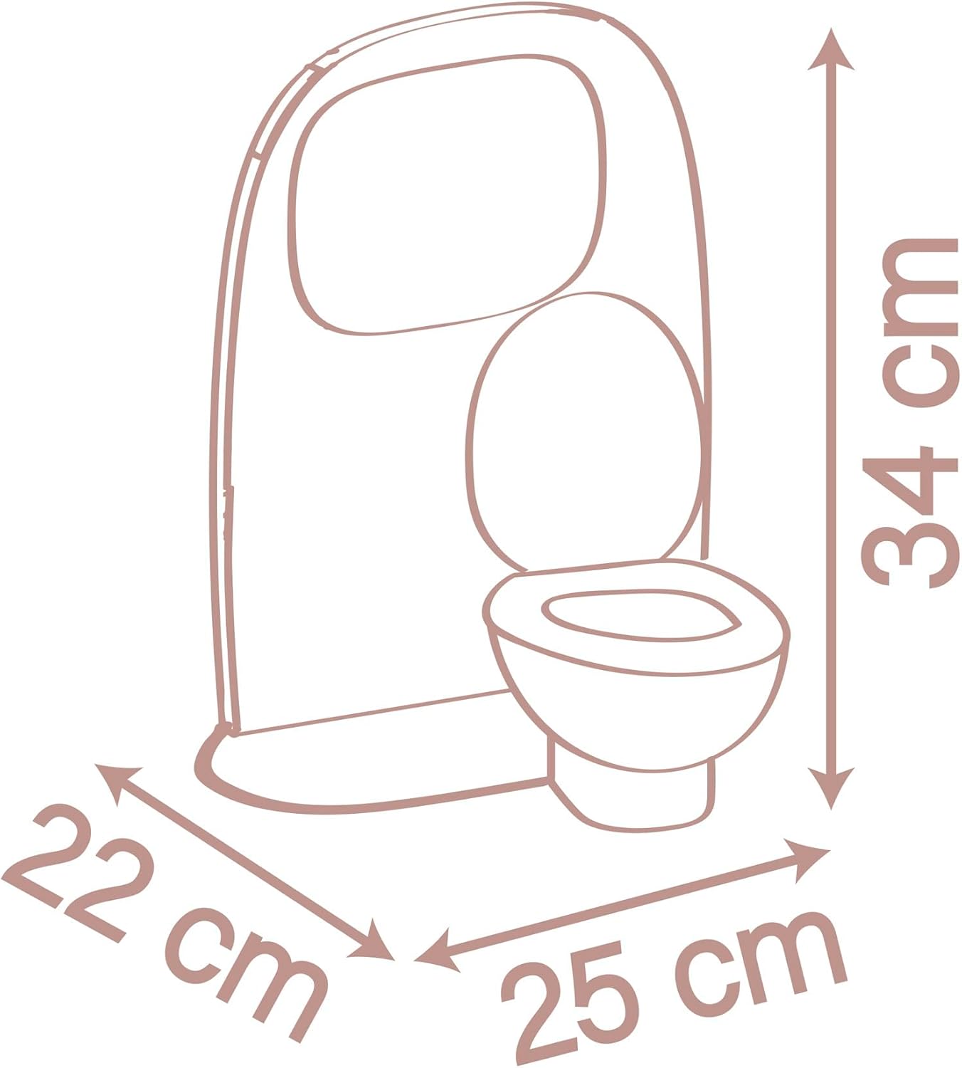 Smoby- Aseo Baby Nurse para Muñecos, con Inodoro y Rollo de Papel, Zona de Lavabo con Espejo, Cepillo de Dientes y Vaso, Muñeco no Incluido, A Partir de 3 años (7600220380