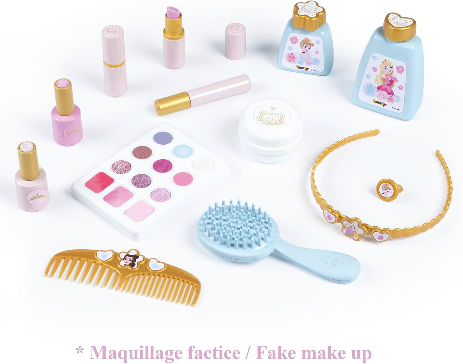 Smoby - Disney Princess Beauty Vanity, 7600320165, +3 anni, 13 accessori, trucchi giocattolo non utilizzabili