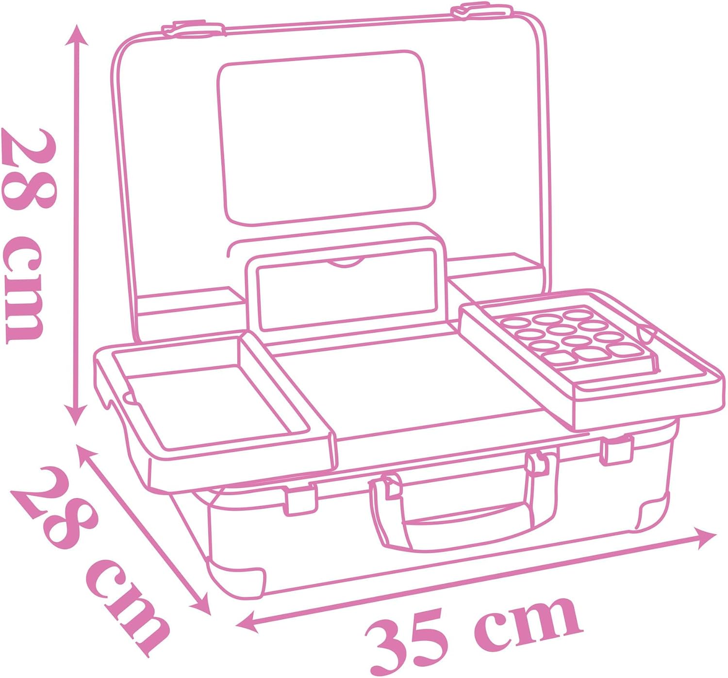 Smoby - Disney Princess Beauty Vanity, 7600320165, +3 anni, 13 accessori, trucchi giocattolo non utilizzabili