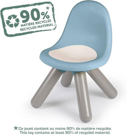 Smoby Life - Kinderstuhl Blau - Aus recyceltem Material, UV-beständig, Stabiler Kunststoff, für drinnen & draußen, ab 18 Monaten