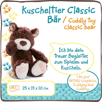 NICI Kuscheltier Bär 25 cm – Nachhaltiges Plüschtier für Mädchen, Jungen & Babys – Flauschiges Stofftier zum Spielen, Sammeln & Kuscheln – Gemütliches Schmusetier, Kakaobraun