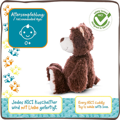 NICI Kuscheltier Bär 25 cm – Nachhaltiges Plüschtier für Mädchen, Jungen & Babys – Flauschiges Stofftier zum Spielen, Sammeln & Kuscheln – Gemütliches Schmusetier, Kakaobraun