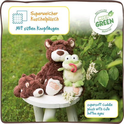 NICI Kuscheltier Bär 25 cm – Nachhaltiges Plüschtier für Mädchen, Jungen & Babys – Flauschiges Stofftier zum Spielen, Sammeln & Kuscheln – Gemütliches Schmusetier, Kakaobraun