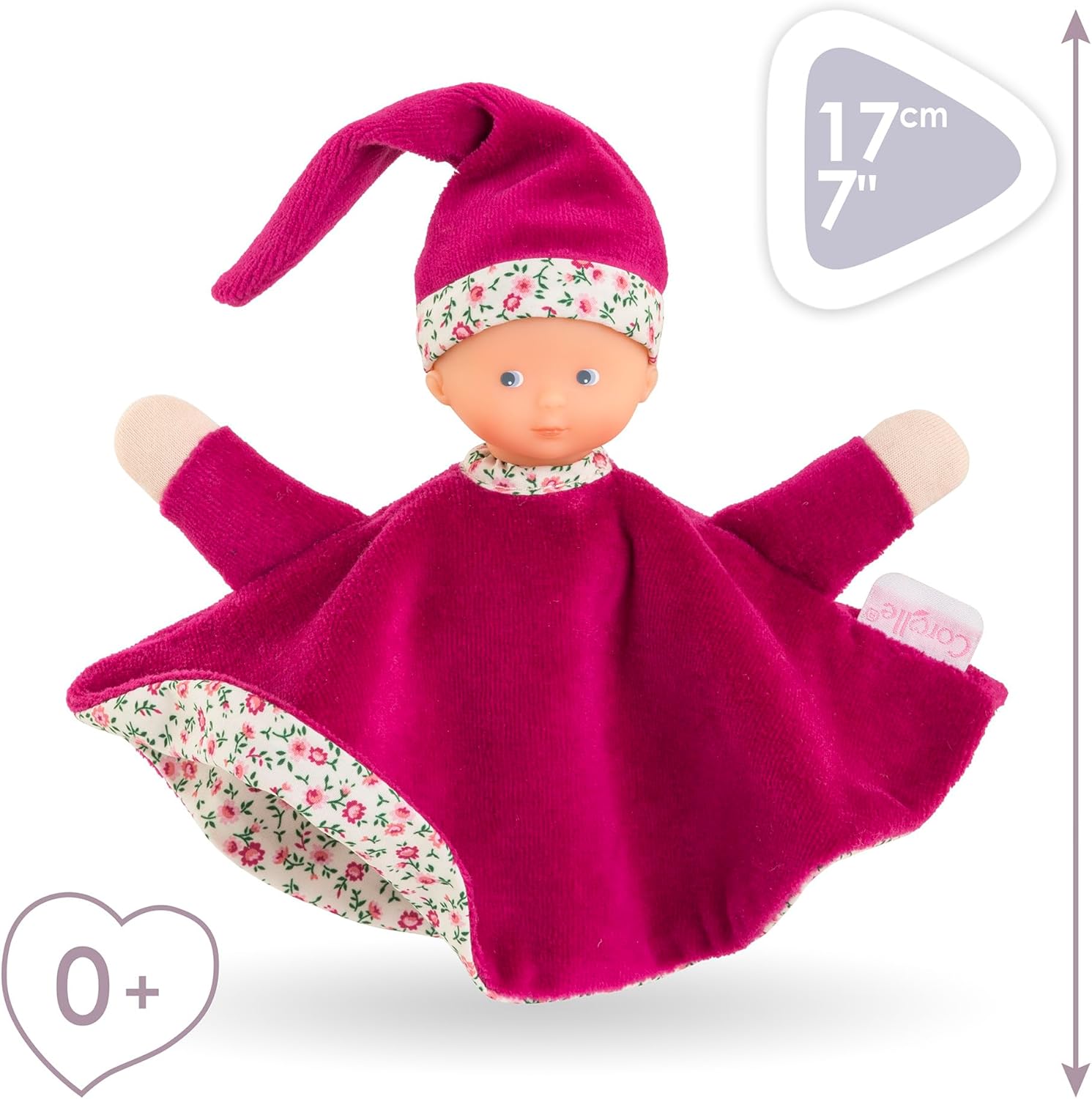 Corolle - Corolle Tidoudou - Roze Grenadine Knuffeldoek 17cm