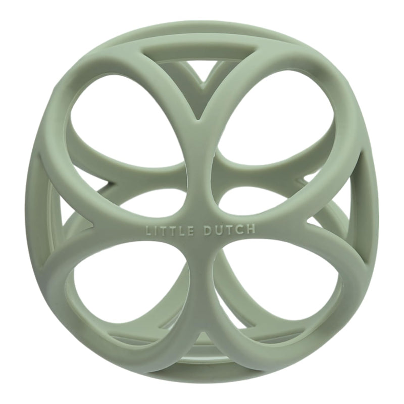 Little Dutch 2012521 palla da gioco/palla da dentizione in silicone - verde
