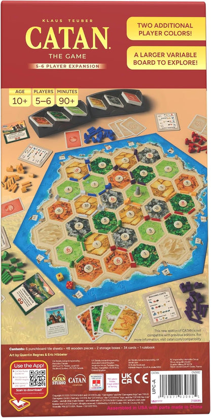 CATAN 6ª edición de expansión de 5 a 6 jugadores | Juego de mesa | A partir de 10 años | 3-6 jugadores | 60-90 minutos de tiempo de juego