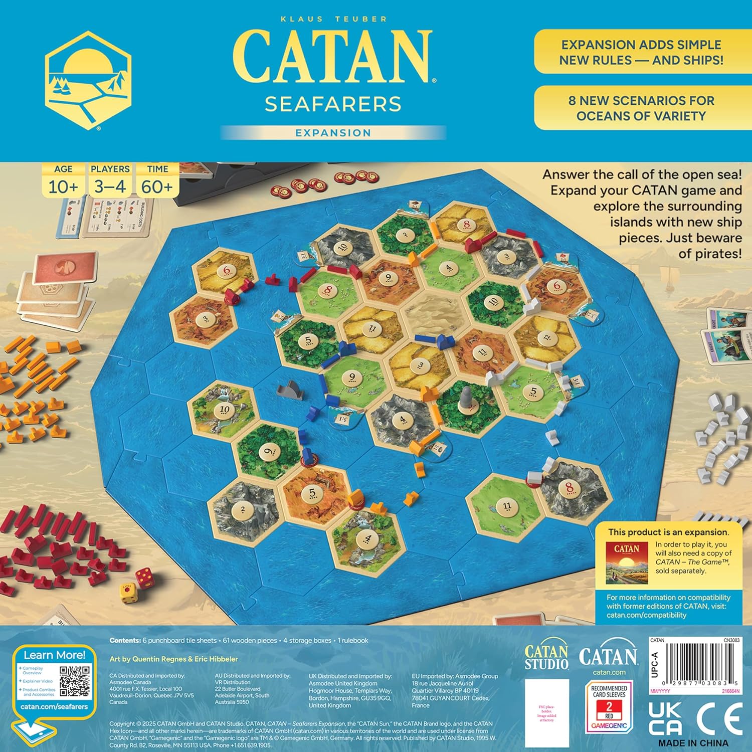 CATAN Seafarers Board Game Expansion (6ème édition) Jeu de stratégie pour Enfants et Adultes, Âge 12+, 3-4 Joueurs, 60 Minutes de Temps de Lecture, Créé par CATAN Studio