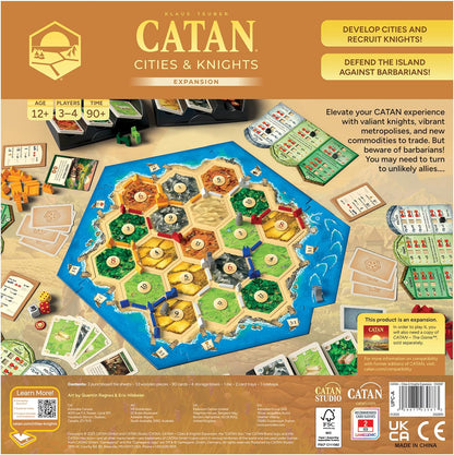 CATAN Cities and Knights Expansion 6ª edición | Juego de mesa | A partir de 12 años | 3-4 jugadores | 60-90 minutos de tiempo de juego