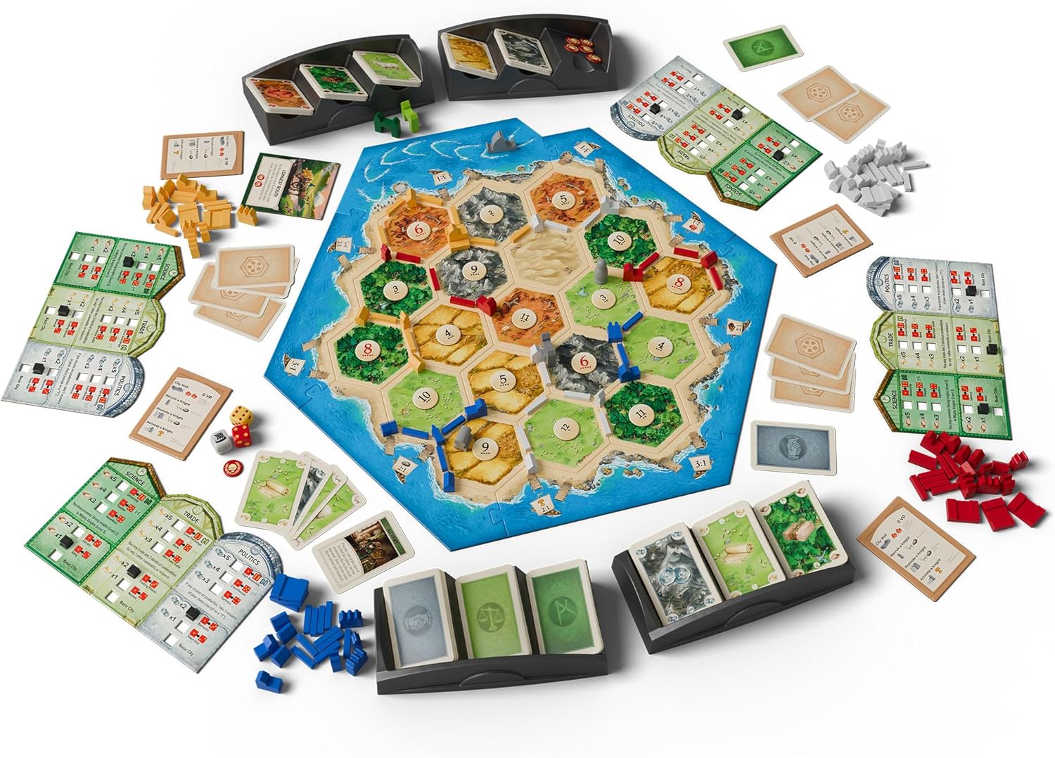 CATAN Cities and Knights Expansion 6ª edición | Juego de mesa | A partir de 12 años | 3-4 jugadores | 60-90 minutos de tiempo de juego