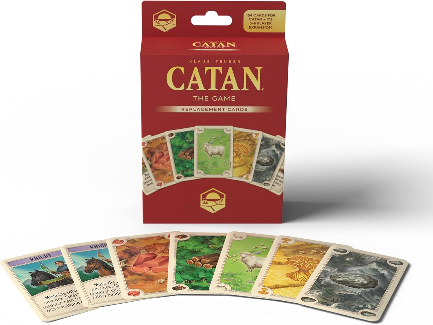 CATAN Base Game Card Accessory (6a edizione) Set completo di ricambio con 95 carte risorse e 25 carte di sviluppo, Made Studio