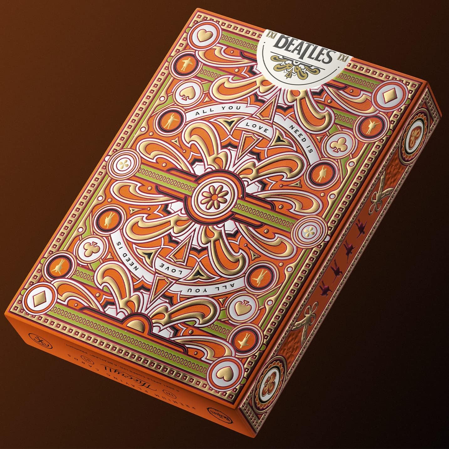 theory11 The Beatles Premium Playing Cards - Orange Deck Officially Licensed Collector's Cards